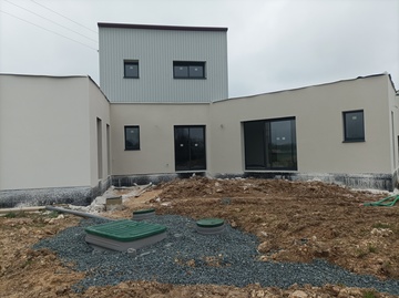 Chantier maison Posytec en cours de réalisation