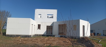 Chantier maison Posytec en cours de réalisation